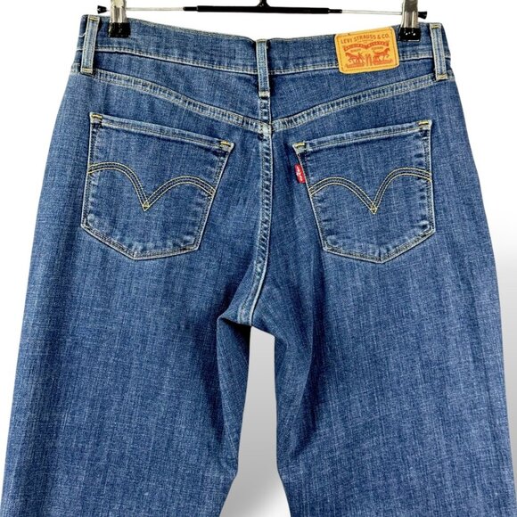 Levis Classic Straight Jeans Womens Sz 26x30 Relaxed Mid-Rise Dark Wash Stretch - Picture 10 of 11